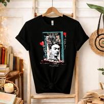 I Am My Own Muse Frida Kahlo Collage T-Shirt Feminist Mexican Artist Graphic Tee Art Lover Gift for Frida Fans Short-sleev XXXL black