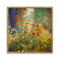 Sankagaya Klimt Farmers Garden Art Panel Board Poster Entrance Wall Painting Hanging Decoration Room Decorative Picture Oil Sofa Background Interior blue