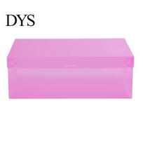 Candy Color Clear Plastic Shoebox Lady Stackable Shoes Storage Box Drawer Unit rožinė
