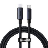 Baseus PD 20W USB C laidas, skirtas iPhone 13 12 11 pro max, iPhone laidas, greitas įkrovimas, skirtas iPhone X XR 8, USB Type C į Lightning laidas juoda