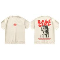 2026 Hot Sale RAGE GIRL Tour T Shirt Double Sided Print Music Concert T-shirt Unisex Hip Hop Streetwear T-shirt Y2K Gothic Cotton Oversized T-shirts L white