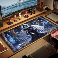 Albedo Overlord Color Mouse Pad Large Gaming Table Cushion Non-slip Laptop Tablet Big Mousepad XXL Mat Mini PC Playmat With Lock edge 30cmx60cm(11.8x23.6inch) brown