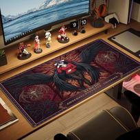 Albedo Overlord Color Mouse Pad Large Gaming Table Cushion Non-slip Laptop Tablet Big Mousepad XXL Mat Mini PC Playmat With Lock edge 30cmx80cm(11.8x31.5inch)