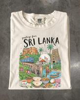 Sri Lanka Retro Travel Souvenir T-Shirt, Ceylon Elephant Tea, Comfort Colors Shirt S white
