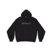 Balenciaga Caps Destroyed Oversize Fit Hoodie 659403TKVB61781 XXS black