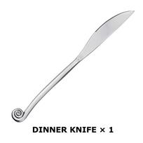 Įspūdingi stalo įrankiai Garsus kūrybingas dizainas Sraigės rankena Indų rinkinys Kalimo procesas Nerūdijantis plienas Veidrodinis poliravimas Virtuvei4 dinner knife 1pc