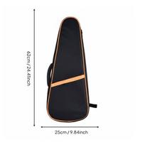 Thick Padded Ukulele Carrying Bag 12mm Sponge Protection Waterproof Canvas Case black