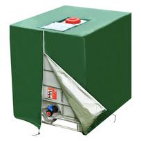 1000L Outdoor Water Tank Protective Cover Waterproof Dustproof IBC Tote Tank Container Cover Anti-UV Thermal Insulation Oxford Cloth Protective Cover 210D(120x100x116cm) žalia