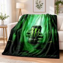 Monster Energy Flannel Throw Blanket Soft Warm Cozy For Sofa Bed Indoor Home Bedroom Use 150cmx180cm