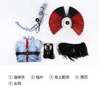 Spot Avatar Fire and Ashes Cosplay Ashes Clan Moteris Vadas cos Take Varang Pėdkelnės JBA XXXL gray
