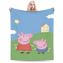 Jaukus Peppa Pig antklodas Priedai Dekoratyvinis antklodas ant sofos Super minkštas flanelis sofai 40x50in