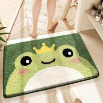 40*60cm Bath Mat Cute Pink Cartoon Frog Bathroom Carpet Bathtub Entrance Waterproof Slip-resistant Foot Mats Toilet Shower Rug 400MMx600MM beige