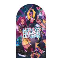 Kpop Demono Medžiotojo Arkos Fonas Rumi Zoey Mira Koncertas Muzikos Scena Šventė Mergaitės Gimtadienis Kūdikio Krikštynos Dvišalis Dekoravimo Fonas 1.6x3.9ft(50x120cm) pink
