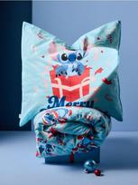 Sinsay - Medvilninis vaikiškos patalynės komplektas su kalėdiniu motyvu Stitch - blyškiai mėlyna