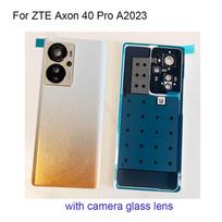 For ZTE Axon 40 Pro A2023 Back battery Rear Cover Battery Door Housing back cover camera glass For ZTE Axon 40Pro A2023 Orange 2 beige