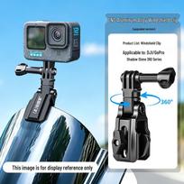 360° Rotating Motorcycle Windshield Clip for DJI Gopro Insta360 A13 Sports Camera white