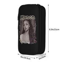 Manon Katseyes Kpop Girl Group Pencil Cases Creative  Pen Holder Bags Student Big Capacity Students School Gift Pencilcases 21x10.5x5cm black