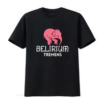 Delirium Tremens Logo T Shirt Funny Design American Sizes S 5XL vintage Washed streetwear Stret M black