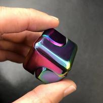 Metal Cube Rotating Fingertip Gyroscope Fidget Anti Stress Toys Adult Office Home Travel Portable Spinner Toys Christmas Gifts black