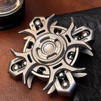 Oracle Tuning Fork Gyro Fidget Spinner Crisp Sound Double-Sided Linkage Stress Relief Toy Metal Decompression Fingertip Gyro Toy black