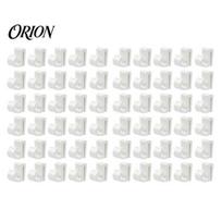 Apšvietimo spaustukai terasai Lauko girliandų spaustukai, Juodo plastiko organizavimo kabliukai, Verandos kabinimo kabliukai Atsparūs oro sąlygoms Užsegami tvirtinimai 60pcs balta