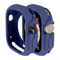 Dėklas Apple Watch Ultra 4 3 49mm Apyrankei Visapusiškai Atsparus Smūgiams TPU Apsauginis Minkštas Silikoninis Juostelės Dangtelis Buferis Atsparus Įbrėžimams Ultra 2 3 4 49mm mėlyna