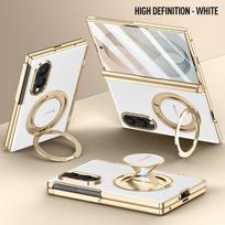 For Samsung Galaxy Z Fold 8 Wide Case Built-in Magnetic Bracket Luxurious Skin-friendly PU Leather Cover for Samsung Z Fold8 Galaxy Z Fold 8 Wide