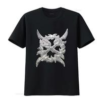 Ken Carson X Chain Rhinestone T Shirt Y2K Rap Album Hip Hop Rapper Merchandise vintage Washed C L gray