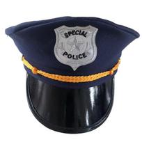 Suaugusiųjų policininko kepurė su siuvinėtais antsiuvais Karinė kepurė Helovino vakarėliui Cosplay Policininko kepurė Kelionėms Nuotraukų darymui Suaugusiųjų kepurė juoda