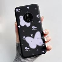 Nokia 110 4G 2024/HMD 110 4G/Nokia 125 4G 2024 dėklas Prabangus madingas drugeliai gėlės tapytas juodas minkštas TPU silikoninis dėklas Nokia HMD 110 4G