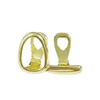 Sophisticated Double Color Barbell Piercing Jewelry 1.9cm Brass Electroplated Steel Lightweight Design For Comfortable Daily Use beige