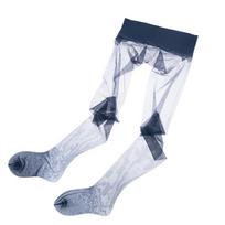1D Ultra-Thin Summer Tights For Women See Through Seamless Stockings Low Rise Open Crotch Hosiery Sexy Lingerie Nylon Pantyhose One Size white