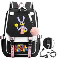 Skaitmeninis Cirko Skaitmeninis Cirko Papildomi Kuprinės Studentų Mokyklinės Kuprinės Siųsti PlaukųKamuoliukus Usb backpack black