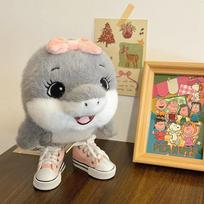 23Cm Tung Tung Tung Sahur Plush Tralalelo Tralala Plush Toys Kawaii Shoe-Wearing Shark Italian Brainrot Al Toys Shark Kids Gifts 23cm gray