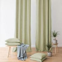 100% lininės užuolaidos langui Sodybos svetainei Užuolaidos su tuneliu Užuolaida filtruojanti šviesą Vaikų miegamajam Ekologiškos W60xH90cm&Rod Pocket Style2