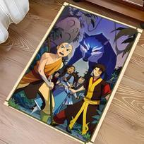1pc Avatar The Last Airbender Print Area Rug - Soft, Washable Non-Slip Indoor Mat for Office Chairs, Living Room, Home Office Decorative Rug 40cmx60cm blue