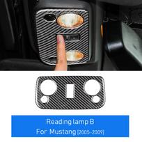 Carbon Fiber for Ford Mustang GT 2005 2006 2007 2008 2009 Accessories Interior Trim Car Roof Reading Light Lamp Cover Sticker Type B gray