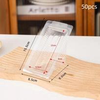 Disposable Triangular Sandwich Box Transparent Plastic Takeaway Box Suitable For Bakeries And Cafes A black