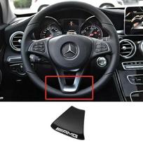 Metalinės automobilio lipdukai Automobilio vairo emblema Ženklelis Mercedes Benz AMG W206 W204 W205 W212 W213 W221 W222 W223 W251 W464 GLE gray