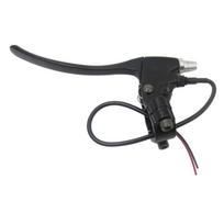 Prewired Electric Scooter Brake Levers Assembly Curved Replacement Handle for Commuters Riding Maintenance, Black black