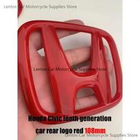 Car Modification d62 Suitable for Honda 10th Accord/Civic Black Red Front Logo Covered Rear Logo Steering Wheel Modification Decor