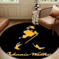Johnnie Walker Round mat Home Decor, Chair rug For livingroom,Bedroom, doormat home decor Birthday Gift Christmas Gifts 120cmx120cm