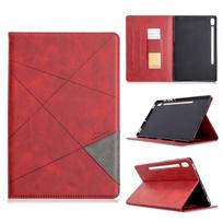 Dėklas Samsung Galaxy Tab S6 10,5 colio (2019 m. leidimas)(SM-T860/T865) Verslo Premium PU Odos Folio Dėklas su Keliais Žiūrėjimo Kampais Kortelių Kišenė SM-T860/T865 raudona