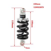 Mountain Bike Shock Absorbers 100mm 125mm 150mm 500LBS 750LBS 1200LBS 8mm Hole for Smooth Riding Experience A2