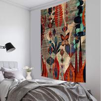 Drugelio gėlių gobelenas, pakabinamas ant sienos Indijos menas paplūdimio rankšluostis Bohemiškas psichodelinis čiužinys miegamojo namų dekoras 150x100CM