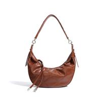 New Niche Design Simple Fashion Versatile Messenger Bag High Sense Women's Leather Underarm Bag Moon Tooth Bag ruda