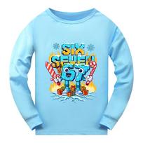 5193 Vaikams Berniukams Mergaitėms Steal a Brainrot 67 Šeši Septyni Spausdinimas Ilgomis Rankovėmis T-shirt 150cm šviesiai mėlyna spalva