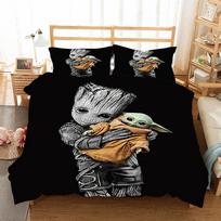 Sw Baby Yoda The Mandalorian Patalynės Komplektai Antklodė Antklodė Patalynės Užvalkalas Užvalkalas Pagalvės Užvalkalas 2-3 Vnt Rinkiniai Vaikams Suaugusiems Dydžio EU Single 135x200cm