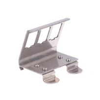 Rj45 3Ports Din Rail Keystone Adapter Jack Holder Network Pass-Through Fixed Rail Auxiliary Tool gray