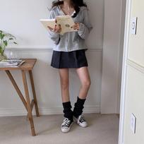 Cheerleader Golji mokyklos uniformos mada Baltosi kojų šildytuvai black gray